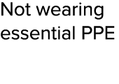 Not wearing essential PPE