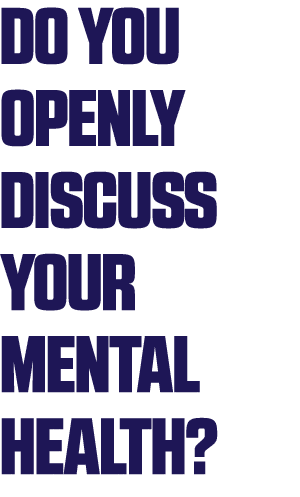 Do you openly discuss your mental health 